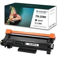Evoke Tonerpatrone für Brother-Drucker TN-2590 XL schwarz, 3000 Seiten, TN2590, kompatibel mit DCP-L2622DW, HL-L2460DN, MFC-L2802DW, MFC-L2922DW