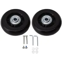 OEM Schiebematerialien - Ersatzreifen für Koffer - Schallisolierende Reifen - Widerstandsfähig - Doppellager - Biegsame Drehung - 76x24mm - Reisereifen