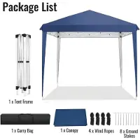 StarTech.com 3x3 m Faltpavillon - Pop Up Partyzelt - Wasserdicht UV-Schutz - 420D Oxford-Gewebe - Stahlgestell - Mit Tragetasche - Dunkelblau