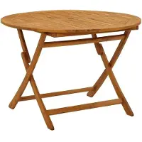 StarTech.com Klappbarer Gartentisch - Klapptisch für außen aus Akazienholz - 110 x 75 cm - Wetterfest - Gelb