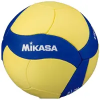 MIKASA - "VS123W" Volleyball, Logo PP7735 (5) (Blau/Gelb)