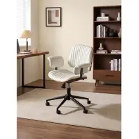 Great han Bürostuhl Leder Ergonomischer Schreibtischstuhl Drehstuhl Chefsessel Höheneinstellbar Armlehnen Beige