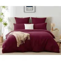 OEM Drebauchset 3-teilig 240x260 cm in Dunkelrot für Stilvoll und Bequemes Schlafen