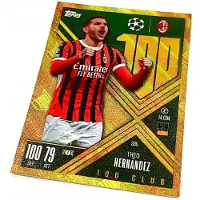 Hasbro Match Attax Extra 2024/25 Card. 335 Theo Hernandez / 100 Club