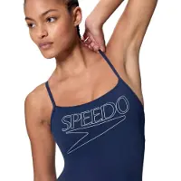 Speedo - Women's Endurance+ Logo Thin Strap One Piece - Badeanzug Gr 42 blau