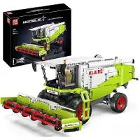 Mould King 17014S Klemmbausteine Mähdrescher RC, 1347 Teile – ferngesteuerter Harvester Bausatz mit Fernbedienung, Landmaschine Modell