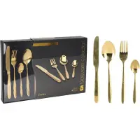 Eh Excellent Houseware Goldenes Besteckset für 6 Personen