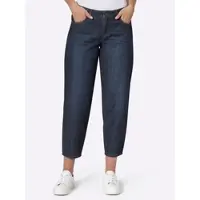 HEINE Bequeme Jeans , Damen, Gr. 46, Normalgrößen, blau (dunkelblau), 100% Baumwolle, unifarben, lang, Jeans Bequeme Jeans