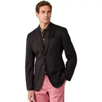 Hackett London für Herren. HM4400223 Braune Performance Flannel Jacke (46/32), Lässig, Wolle, Klassisch