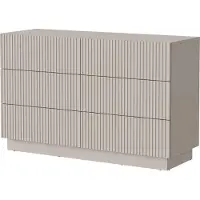 Mirjan 24 Kommode Liverti 6S, Stilvoll Wohnzimmer, Kommode mit sechs Schubladen (Farbe: Cashmere)
