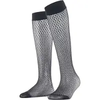 Falke x Kinga Mathe Net Damen Kniestrümpfe marine (6179) 35-38