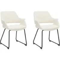 Otto Home Esszimmerstuhl "Genna", weiß (creme, cream), B:58cm H:79cm T:57cm, Polyester, Stühle, Esszimmerstuhl, pflegeleichter Webstoff Bezug, edles Metallgestell, Sitzhöhe 47 cm