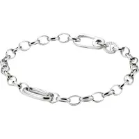 Thomas Sabo Charm-Armband "Charm Club Connect Armband" Gr. 19, silber (silberfarben), Armbänder, Damen, 19, Metall, Charm-Armband