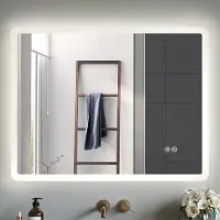 HOROW Badspiegel 70*90 cm Badezimmerspiegel mit Beleuchtung LED Spiegel Smart Wandspiegel mit Antibeschlag