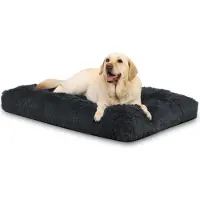 Sonstiges Hundebett XXL Waschbar Plüsch 122x74cm Schattengrau Rutschfeste Unterseite