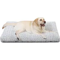 Sonstiges Hundebett XL Waschbar Hellgrau 105x70cm Flauschig Rutschfest 9cm Dick