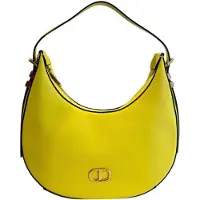 Twinset Gelbe Damenhandtasche aus veganem Leder mit abnehmbarem Schultergurt P 717 Limone uni 20x25x6 cm 241TB706604_615/LIGHT LEMON_UNI