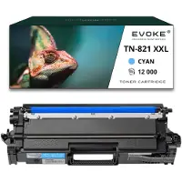 Evoke Toner kompatibel mit Brother TN-821XXL Cyan (TN821XXLC) 12.000 Seiten für MFC-L9630CDN, HL-L9470CDN, L9670CDN