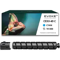 Evoke Kompatible Tonerkartusche für den Canon-Drucker CEXV-49C CEXV49 Cyan, kompatibel mit C3320, C3325i und C3330i