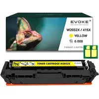 Evoke Kompatible Tonerkartusche W2032X (415X) Gelb mit Chip für HP Color LaserJet Pro MFP M479fdw/M479fdn/M479dw, M454dn/M454dw