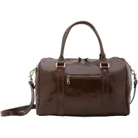 I Fratelli Firenze Damen-Handtasche, Modell "Bauletto", aus echtem Leder, rundes Design, abnehmbarer Schulterriemen, hergestellt in Italien