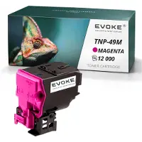 Evoke Toner-Kompatibilkartusche für den Drucker Konica Minolta TNP-49M A95W350 TNP49, Magenta, 12.000 Seiten, kompatibel mit Bizhub C3351, C3851, C3851FS