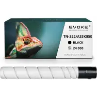 Evoke Kompatible Tonerkartusche für Konica Minolta-Drucker TN-322 / TN-323 / TN-321 / A33K050, Schwarz, 28.800 Seiten, kompatibel mit Bizhub 224, 284, 224e, 284e, 364e