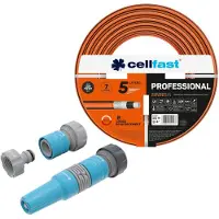 Cellfast -Gartenschlauch, PROFESSIONAL 3/4" 50 m + Set mit geradem Sprühkopf 3/4" IDEAL