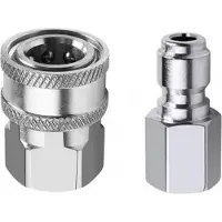 OEM Rostfreie Stahlschlauchverbindung - Steckanschluss - 3/8 Zoll Schlauchanschluss - Hochdruckreinigers - Schlauchkupplungsadapter-Set
