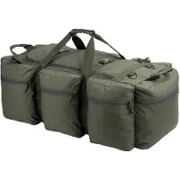 Unyqoos Militärische Reisetasche – robustes 600D-Polyester, 72 x 32 x 30 cm, 8 Außentaschen, gepolsterte Schultergurte