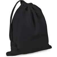 Unyqoos Baumwollbeutel mit Zugband – 25er Set, schwarz, ca. 17 x 20 cm, 100% Baumwolle (140 g/m²), 100, Geschenk- & Adventskalender-Beutel