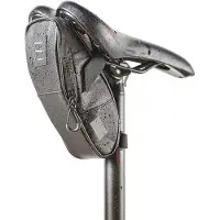 Unyqoos Fahrradsatteltasche wasserdicht – kompakte Satteltasche mit Rücklicht & Zubehör, Organizer mit Netzfach, für Rennrad/MTB/E-Bike