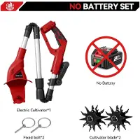StarTech.com Elektrische Bodenfräse - Akku-Kultivator - 1600 W - Bürstenloser Motor - Faltbar - Für 18-V-Akku - Akku nicht enthalten