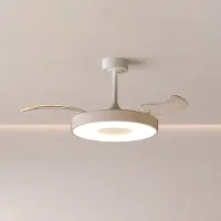 Mantra-Iluminacion Smart LED-Deckenventilator Coin, beige/weiß, DC, leise, CCT