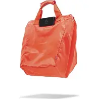 Unyqoos Faltbare Einkaufstasche mit Kühlfach & 3-Flaschenhalter (bis 1,5 l), zum Aufhängen an Einkaufswagen, 54 x 35 x 39 cm, Rot