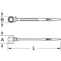 Ks Tools Gerüstbauschlüssel, umschaltbar