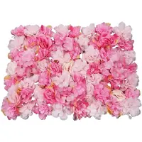 OEM Künstliche Blumenwandpaneele, UV-beständig, Einfache DIY-Dekoration, Rosa