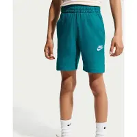 Nike K NSW CLUB KNIT SHORT 6IN LBR BRIGHT SPRUCE/WHITE