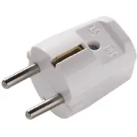 Kaiser Martin Pro F-Type Erdungsstecker 250V 16A Weiß - 614/KWS [10 Stück]
