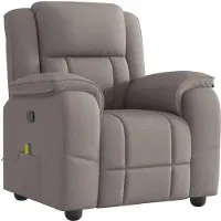 vidaXL Massagesessel Taupe Stoff