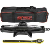 AWTOOLS Trapez-Wagenheber 2000 kg 120-420 mm mit Ratsche und Tasche