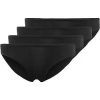 Skiny Slip "Slip Advantage Cotton Stretch Bikini Briefs 4P 4er Pack", Damen, Gr. XXL, 4 Stk., schwarz, Unterhosen Slip