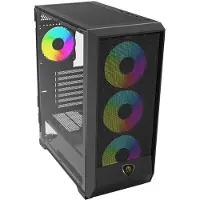 KEEP OUT XC-501 MESH, PC, Schwarz, ATX, ITX, micro ATX, Metall, Stahl, Gehärtetes Glas, Gaming, Bernstein, Grün, Rot, Blau