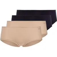 Skiny Panty "Panty Advantage Cotton Stretch Panty 4P 4er Pack", Damen, Gr. XXL, 4 Stk., bunt (schwarz, beige), Unterhosen Panty
