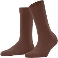Falke Family Damen Socken, 35-38, Braun, Uni, Baumwolle