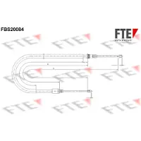 FTE Seilzug, Feststellbremse fbs20084 für RENAULT