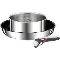 Tefal L97488, Gemischtes Set, Edelstahl, Edelstahl, Titan, Abnehmbar, Keramik, Elektro, Gas, Induktion, Halogen