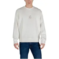 Armani Exchange für Herren. XM000368AF10818U0009 Weißes besticktes Sweatshirt (XL), Lässig, Baumwolle