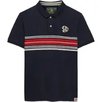 Superdry für Herren. M1110464A Poloshirt Vintage Stripe navy (M), Lässig, Baumwolle, Kurzarm, Marine