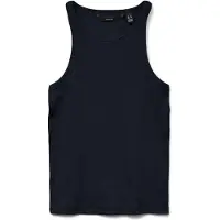 Vero Moda Tanktop "VMCHLOE SHORT TANK TOP JRS NOOS", Damen, Gr. L (40), schwarz, Jersey, Obermaterial: 95% Baumwolle, 5% Elasthan, unifarben, slim fit normal, amerikanischer Ausschnitt, Tops Tanktop